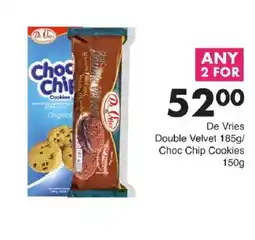 Save De Vries Double Velvet Choc Chip Cookies offer