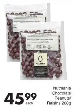 Save Nutmania Chocolate Peanuts/ Raisins offer