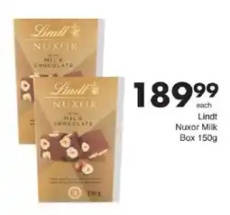Save Lindt Nuxor with Milk Chocolate offer