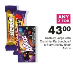 Save Cadbury Large Bars offer