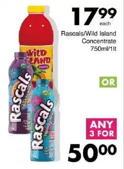 Save Rascals/Wild Island Concentrate offer