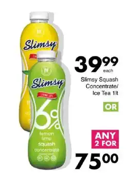 Save Slimsy Squash Concentrate/ Ice Tea offer