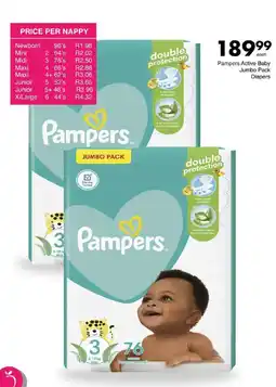 Save Pampers Active Baby Jumbo Pack Diapers offer