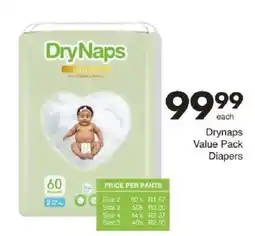 Save DryNaps Value Pack Diapers offer