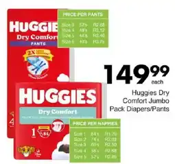 Save Huggies Dry Comfort Jumbo Pack Diapers/Pants offer