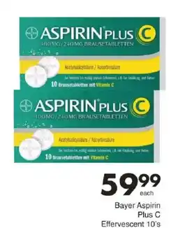 Save Bayer Aspirin Plus C offer