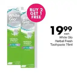Save White Glo Herbal Fresh Toothpaste offer
