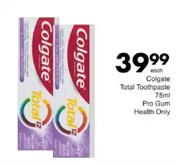Save Colgate Total Toothpaste Pro Gum Health Only offer