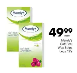 Save Mandy's Soft Feel Wax Strips Legs offer