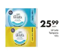 Save Lil Lets Tampons offer