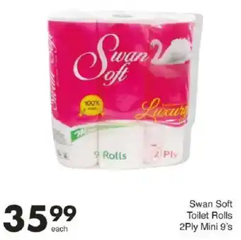 Save Swan Soft Toilet Rolls 2Ply Mini 9's offer