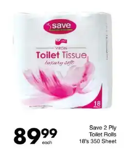 Save Save 2 Ply Toilet Rolls offer