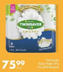 Save Twinsaver Toilet Rolls 3Ply offer