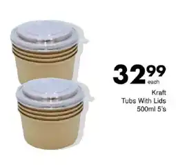 Save Kraft Tubs With Lids offer