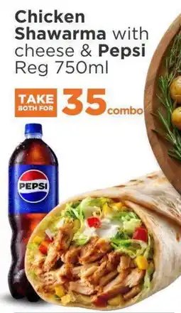 Check Star Chicken Shawarma with cheese & Pepsi offer