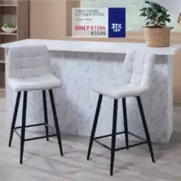 Decofurn Yara fabric kitchen stool offer