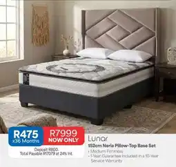 OK Furniture Lunar 152cm Neria Pillow-Top Base Set offer