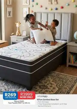 OK Furniture vitasleep 107cm Zambezi Base Set offer
