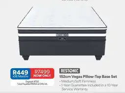 OK Furniture Restonic 152cm Vegas Pillow-Top Base Set offer