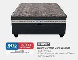 OK Furniture Restonic 152cm Comfort Care Base Set offer
