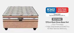 OK Furniture Restonic 137cm Rest Zone Base Set offer