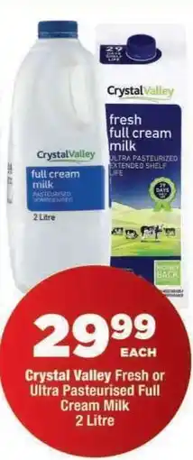 OK Foods Crystal Valley Fresh or Ultra-Pasteurised Full Cream Milk offer