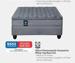 OK Furniture 152cm Posturepedic Hampshire Pillow-Top Base Set offer