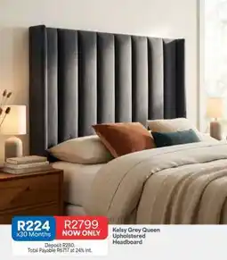 OK Furniture Kelsy Grey Queen Upholstered Headboard offer