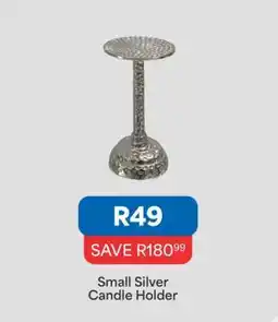 OK Furniture Small Silver Candle Holder offer