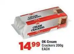 OK Foods OK Cream Crackers 200g offer