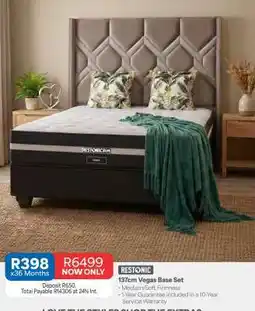 OK Furniture Restonic 137cm Vegas Base Set offer
