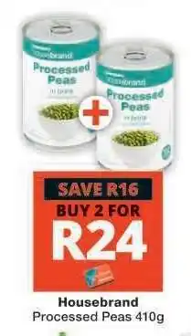 Checkers Housebrand Processed Peas 410g offer