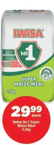 OK Foods Iwisa No.1 Super Maize Meal 2,5kg offer