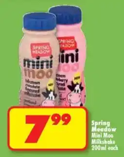 Shoprite Spring Meadow Mini Moo Milkshake offer
