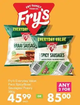 Save Hyper Fry's Everyday Value Pack Spicy/Braai Sausages/ Polony offer