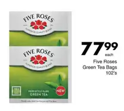 Save Hyper Five Roses Green Tea Bags offer