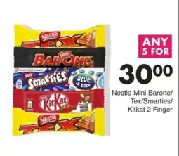 Save Hyper Nestle Mini Barone/Tex/Smarties/Kitkat 2 Finger offer