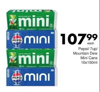 Save Hyper Pepsi/ 7up/ Mountain Dew Mini Cans offer