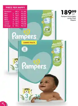 Save Hyper Pampers Active Baby Jumbo Pack Diapers offer