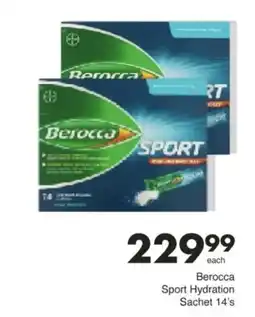 Save Hyper Berocca Sport Hydration Sachet 14's offer