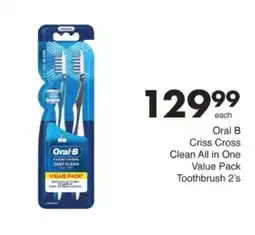 Save Hyper Oral B Criss Cross Clean All in One Toothbrush 2's offer
