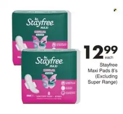 Save Hyper Stayfree Maxi Pads 8's offer