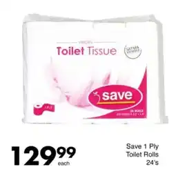 Save Hyper Save 1 Ply Toilet Rolls offer