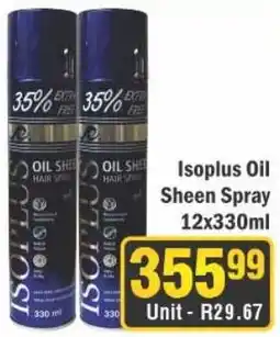 J&E Cash and Carry Isoplus Oil Sheen Spray offer