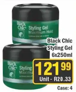 J&E Cash and Carry Black Chic Styling Gel Maximum Hold offer