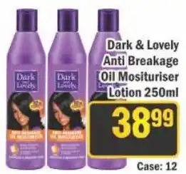 J&E Cash and Carry Dark & Lovely Anti Breakage Oil Moisturiser Lotion offer