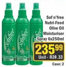 J&E Cash and Carry Sof n'free Nutri-Feed Olive Oil Moisturiser Spray offer