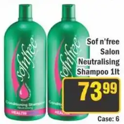 J&E Cash and Carry Sof n'free Salon Neutralising Shampoo offer