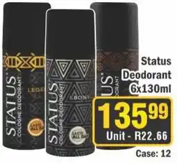 J&E Cash and Carry Status Deodorant offer