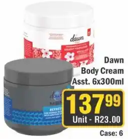 J&E Cash and Carry Dawn Body Cream Assorted offer